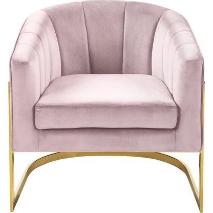 Carter Pink Velvet Accent Chair