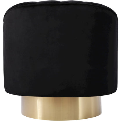 Farrah Black Velvet Accent Chair