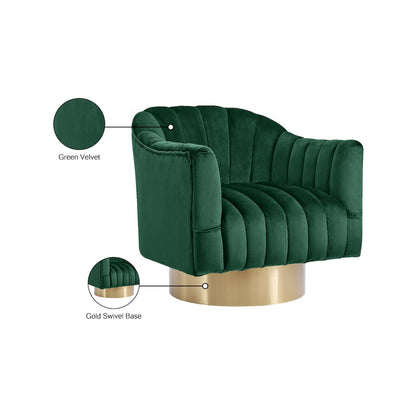 Farrah Green Velvet Accent Chair