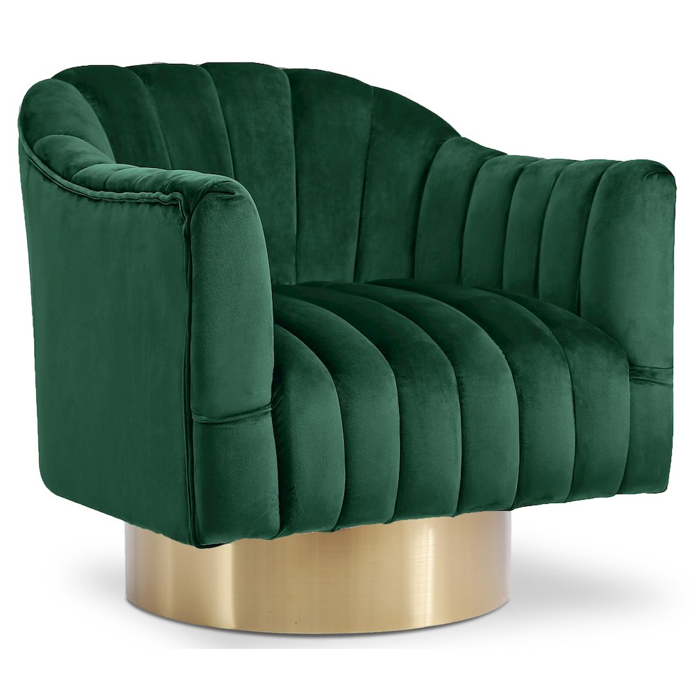 Farrah Green Velvet Accent Chair