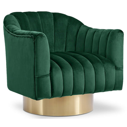 Farrah Green Velvet Accent Chair