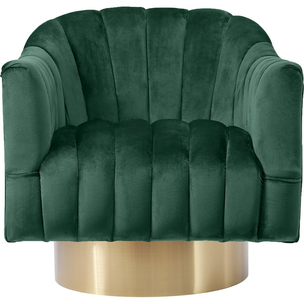 Farrah Green Velvet Accent Chair