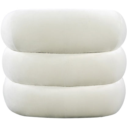 Roxbury Cream Velvet Accent Chair