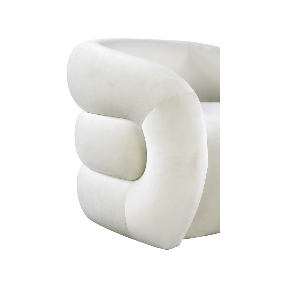 Roxbury Cream Velvet Accent Chair