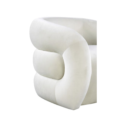 Roxbury Cream Velvet Accent Chair