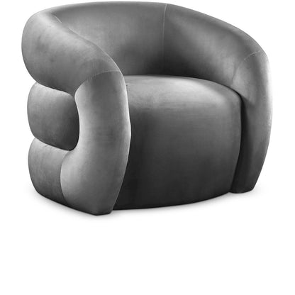 Roxbury Grey Velvet Accent Chair