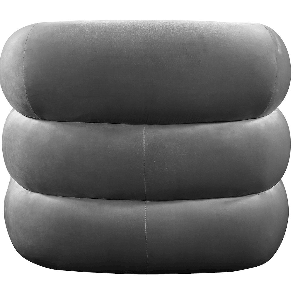 Roxbury Grey Velvet Accent Chair