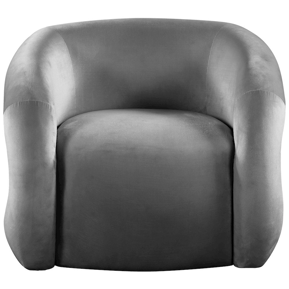 Roxbury Grey Velvet Accent Chair