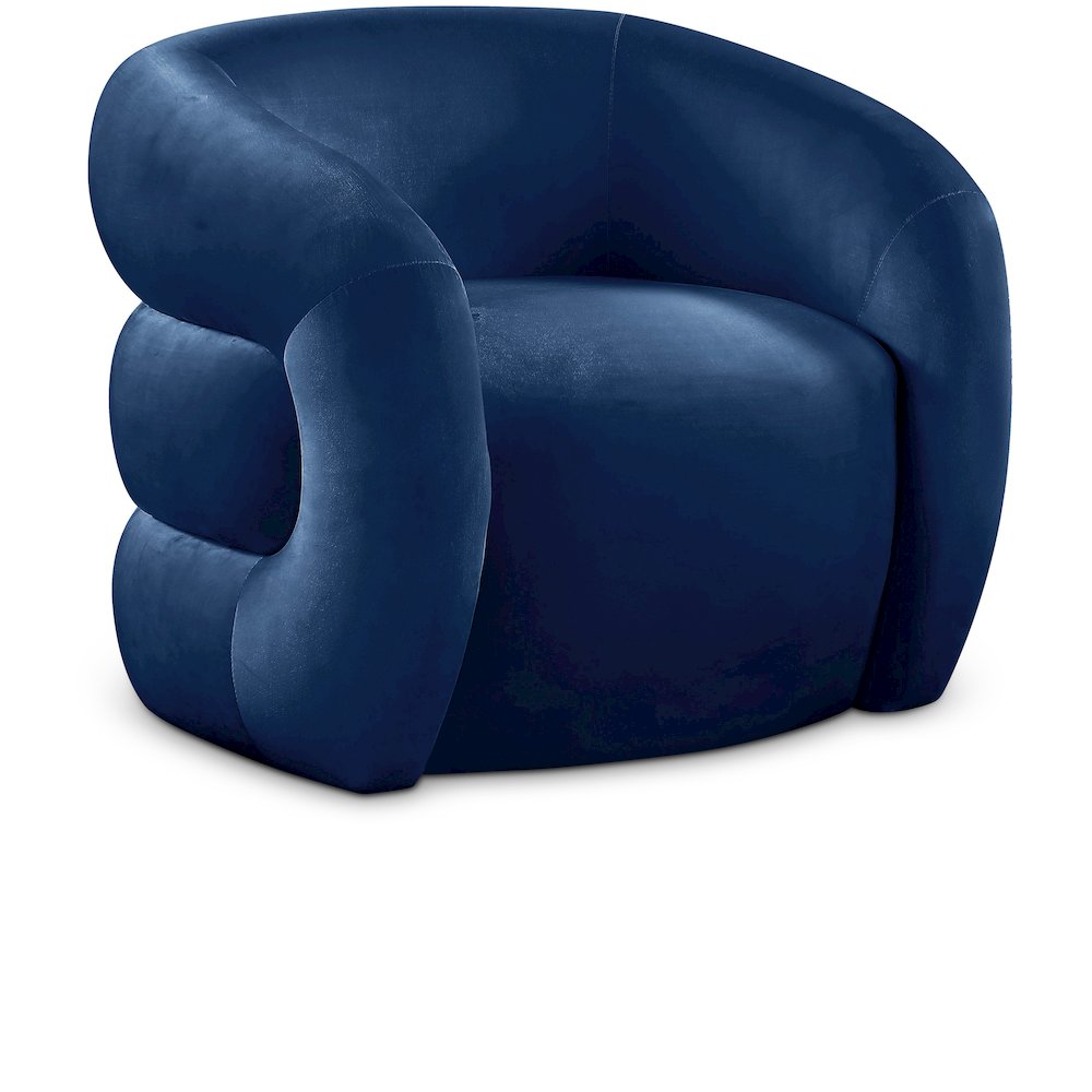 Roxbury Navy Velvet Accent Chair