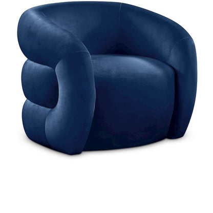 Roxbury Navy Velvet Accent Chair
