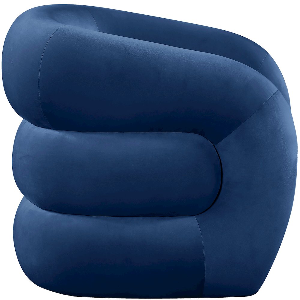 Roxbury Navy Velvet Accent Chair
