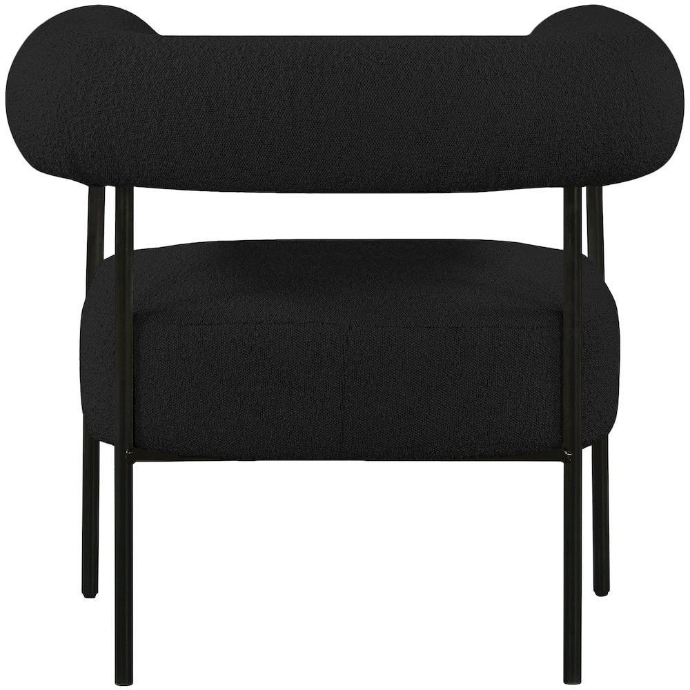 Blake Black Boucle Fabric Accent Chair