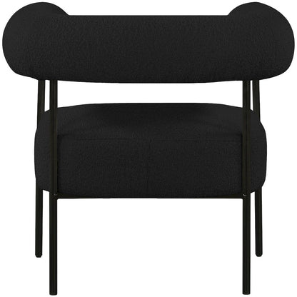 Blake Black Boucle Fabric Accent Chair