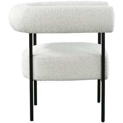 Blake Cream Boucle Fabric Accent Chair