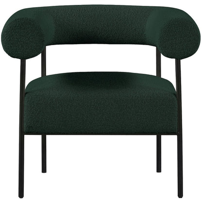 Blake Green Boucle Fabric Accent Chair