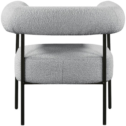 Blake Grey Boucle Fabric Accent Chair
