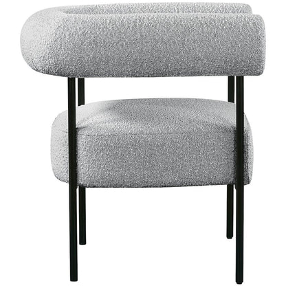 Blake Grey Boucle Fabric Accent Chair