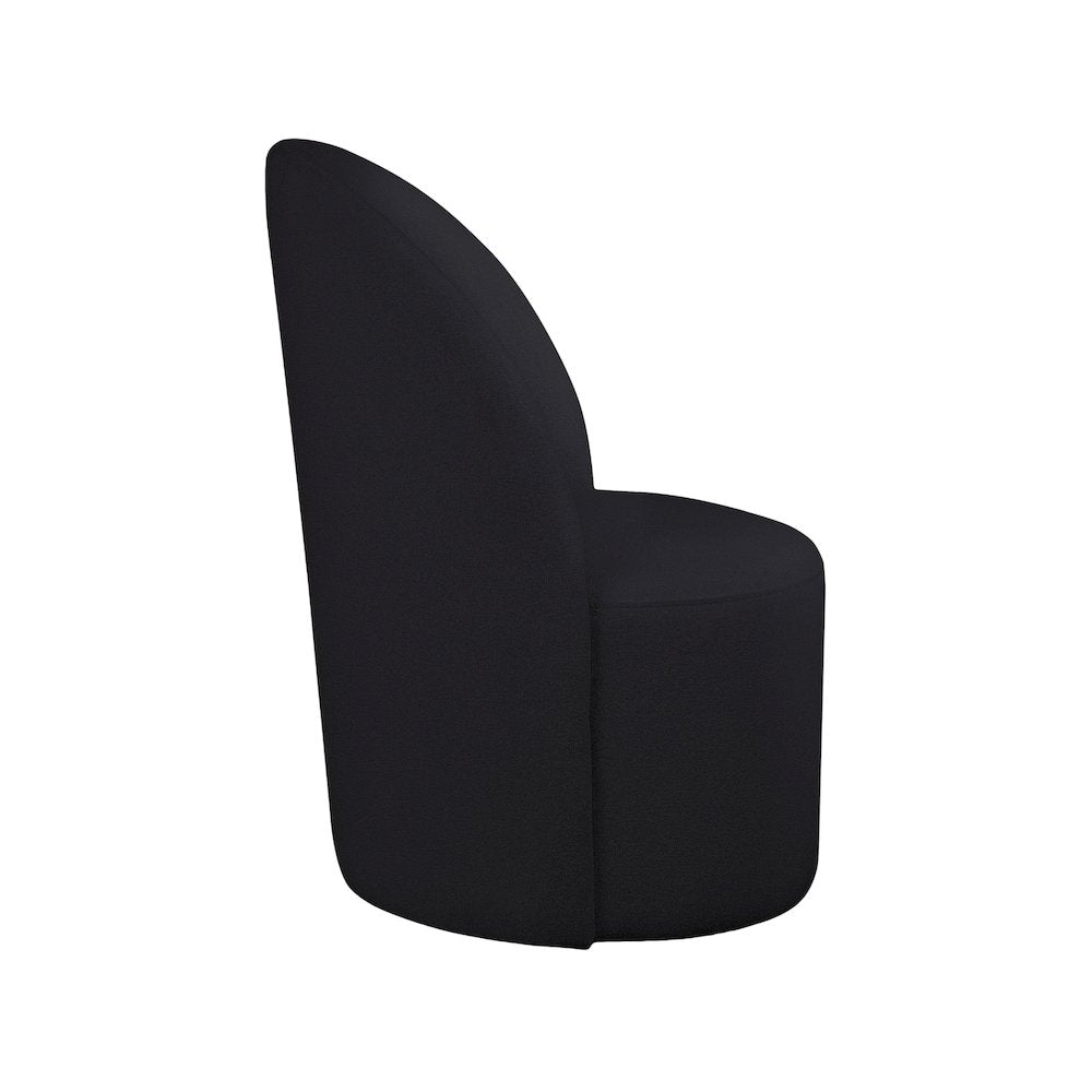 Hautely Black Boucle Fabric Accent Chair