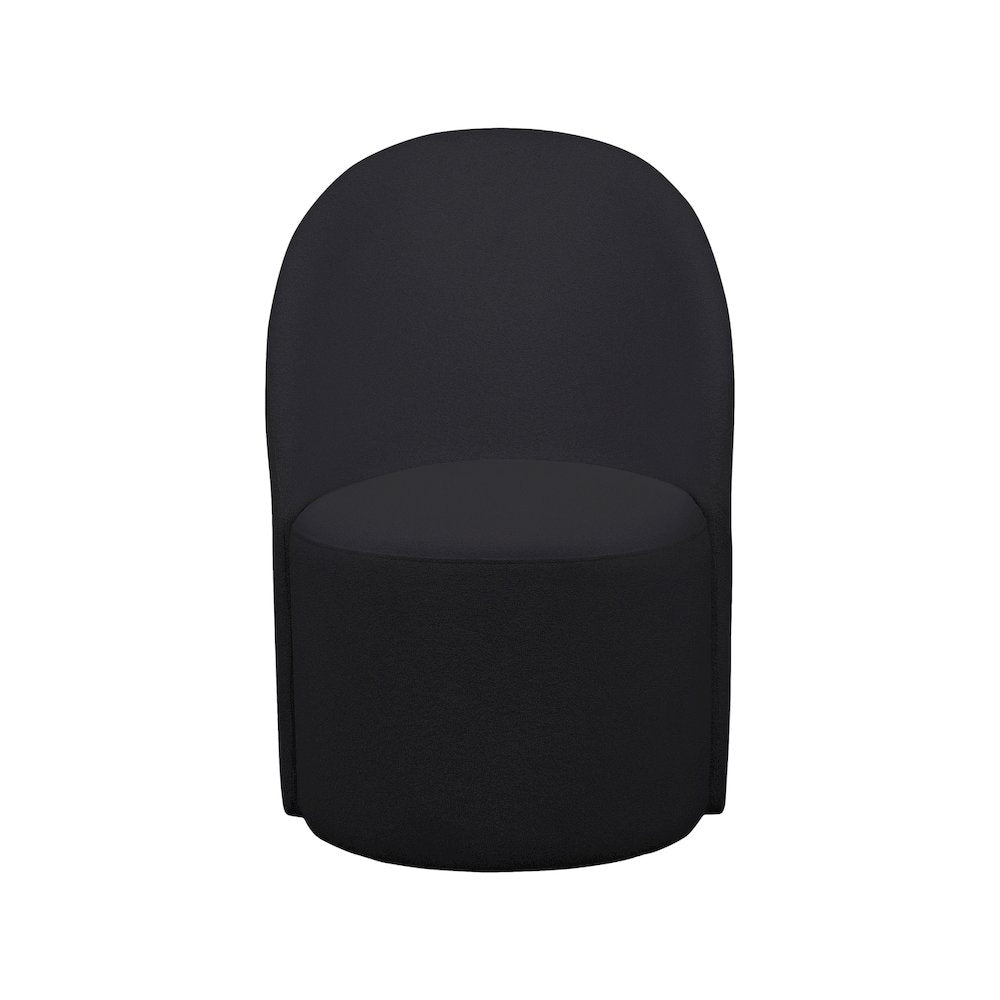 Hautely Black Boucle Fabric Accent Chair