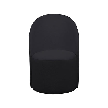 Hautely Black Boucle Fabric Accent Chair