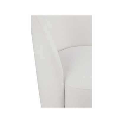 Hautely Cream Boucle Fabric Accent Chair