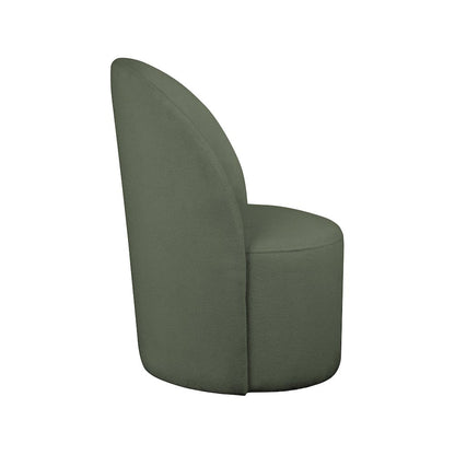 Hautely Green Boucle Fabric Accent Chair