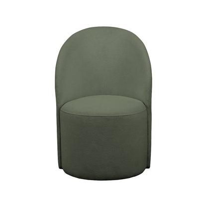 Hautely Green Boucle Fabric Accent Chair