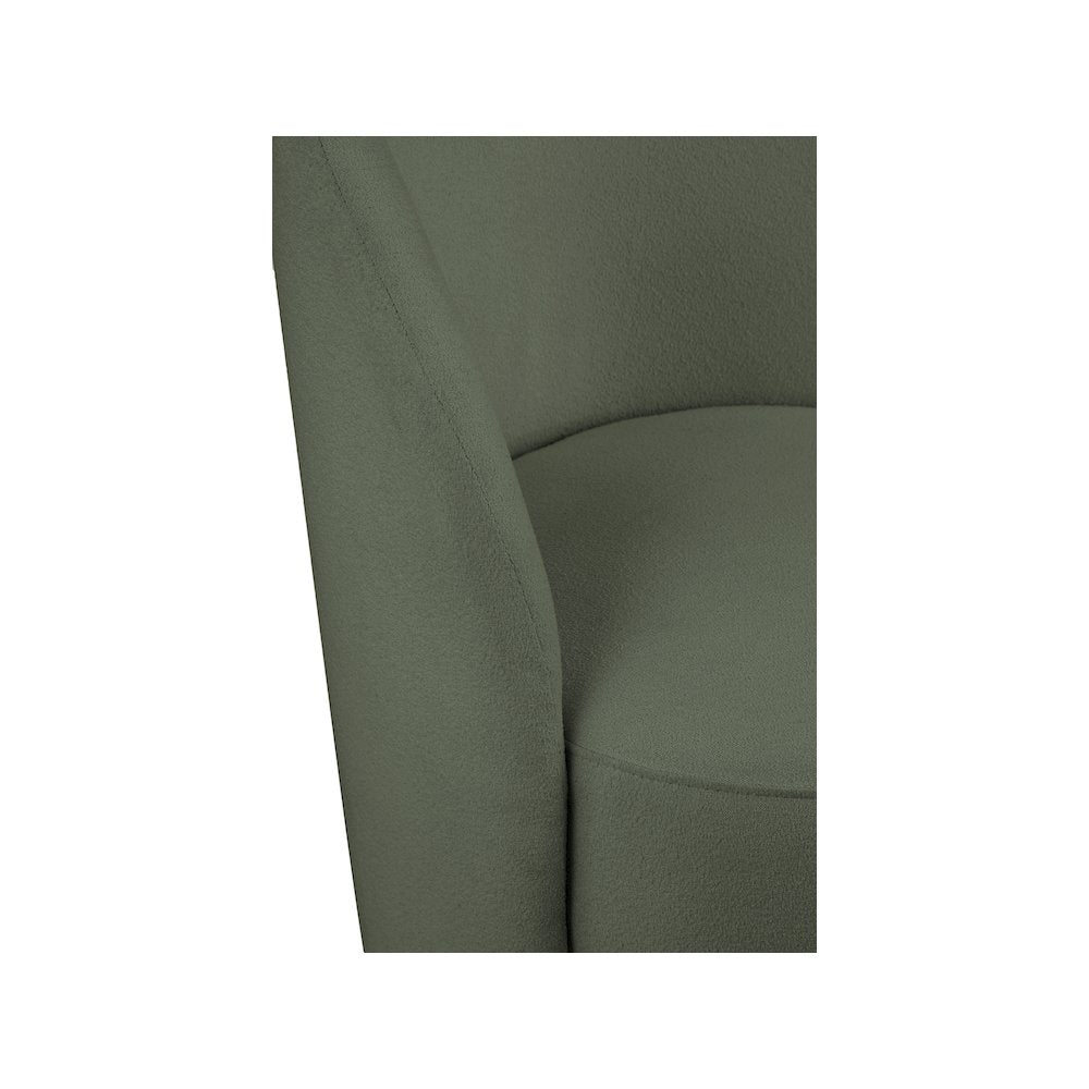 Hautely Green Boucle Fabric Accent Chair