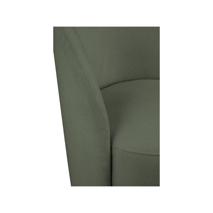 Hautely Green Boucle Fabric Accent Chair