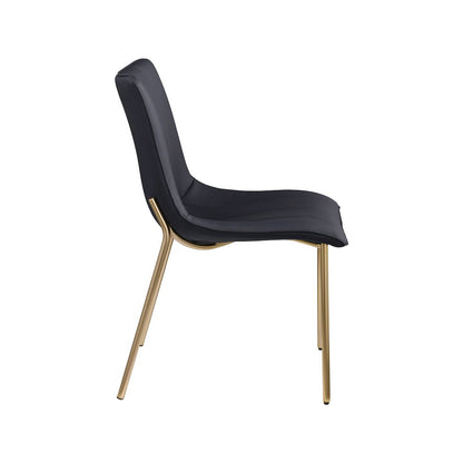 Isla Black Vegan Leather Dining Chair, Set of 2