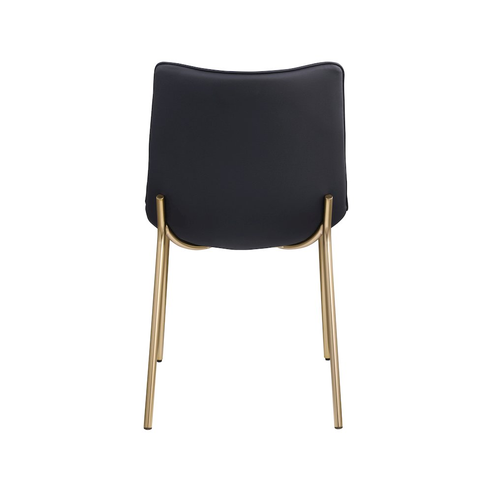 Isla Black Vegan Leather Dining Chair, Set of 2