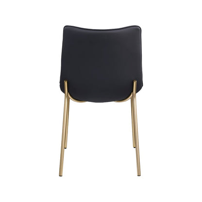 Isla Black Vegan Leather Dining Chair, Set of 2