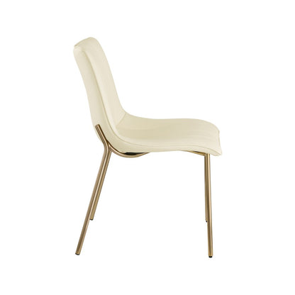 Isla Cream Vegan Leather Dining Chair, Set of 2