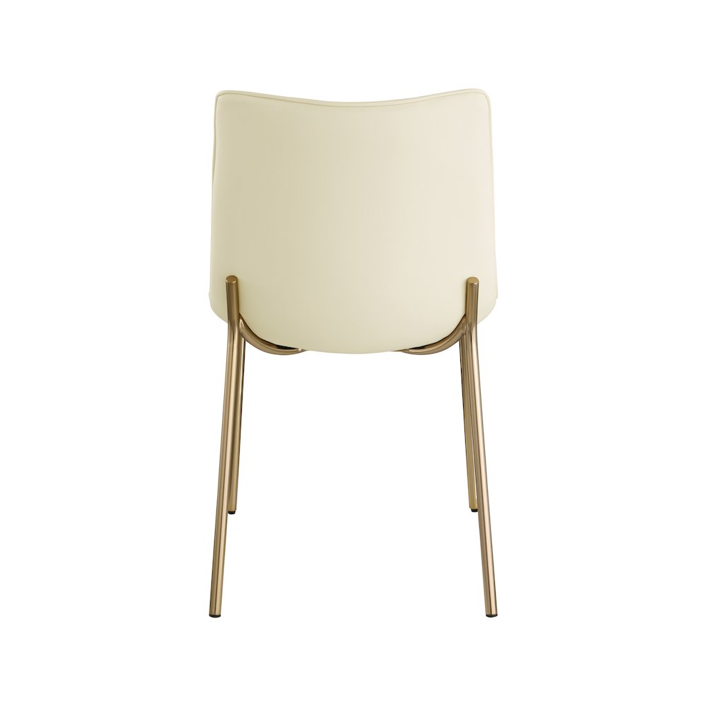 Isla Cream Vegan Leather Dining Chair, Set of 2