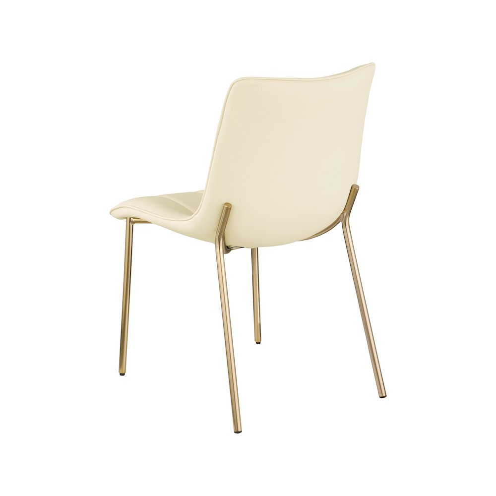 Isla Cream Vegan Leather Dining Chair, Set of 2