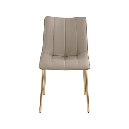 Isla Taupe Vegan Leather Dining Chair, Set of 2
