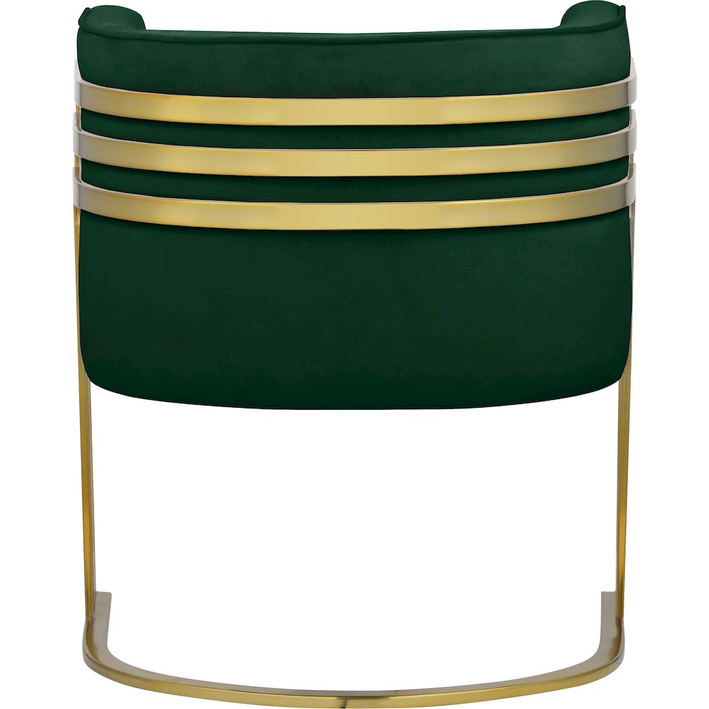 Rays Green Velvet Accent Chair