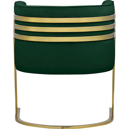 Rays Green Velvet Accent Chair
