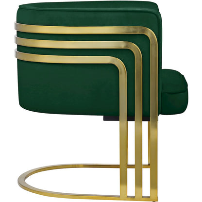 Rays Green Velvet Accent Chair