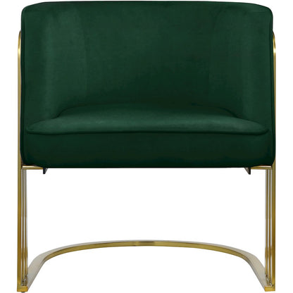 Rays Green Velvet Accent Chair