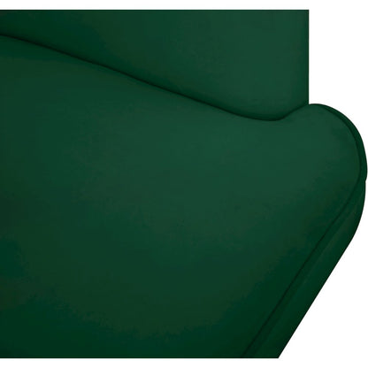 Rays Green Velvet Accent Chair