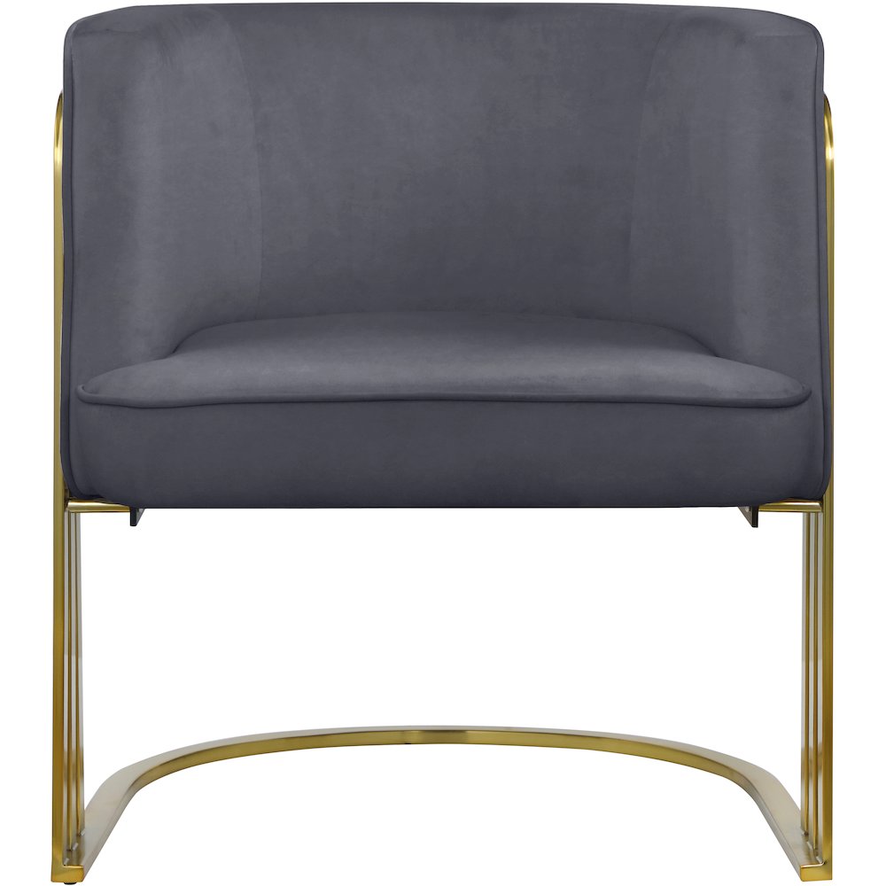 Rays Grey Velvet Accent Chair