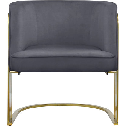 Rays Grey Velvet Accent Chair