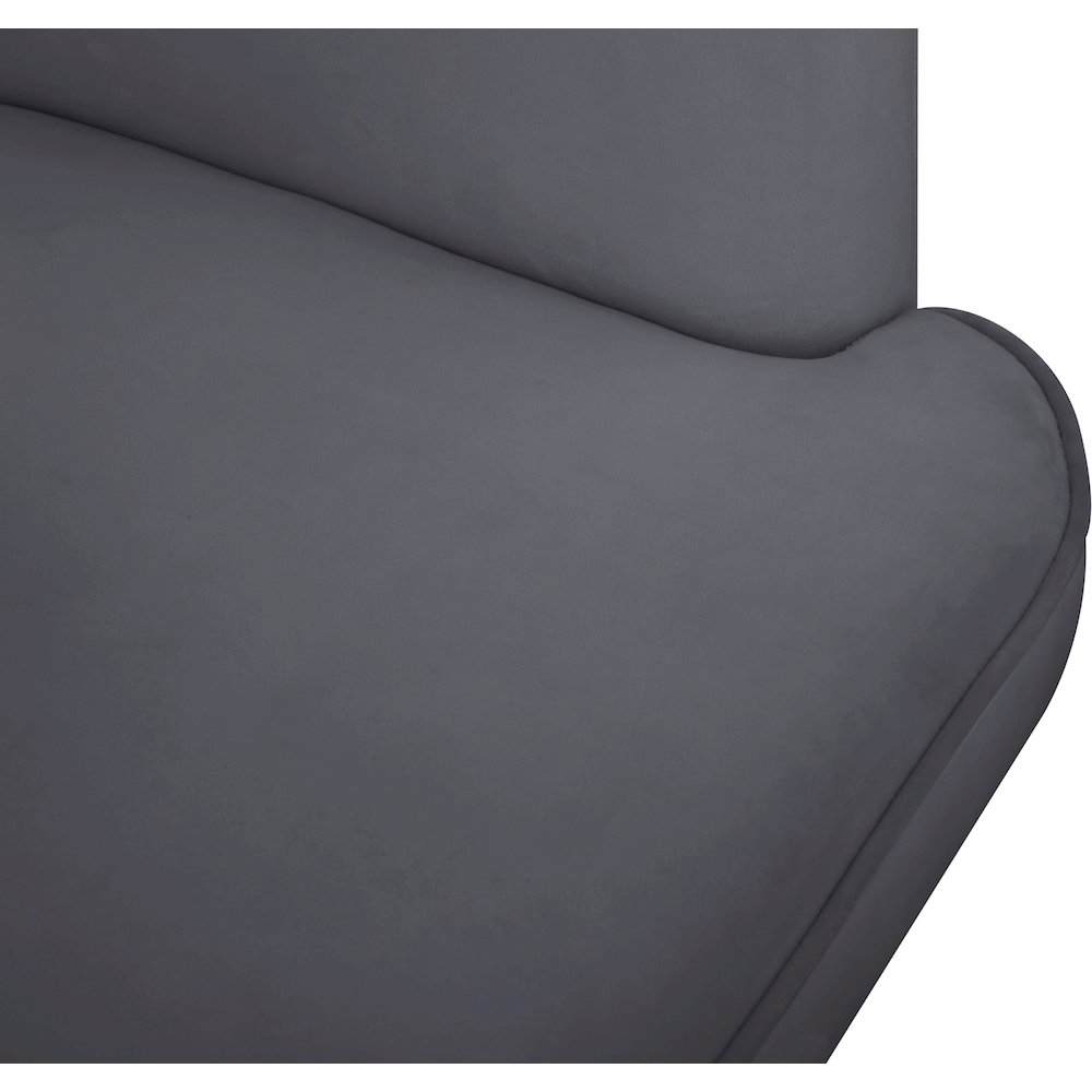 Rays Grey Velvet Accent Chair