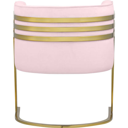 Rays Pink Velvet Accent Chair