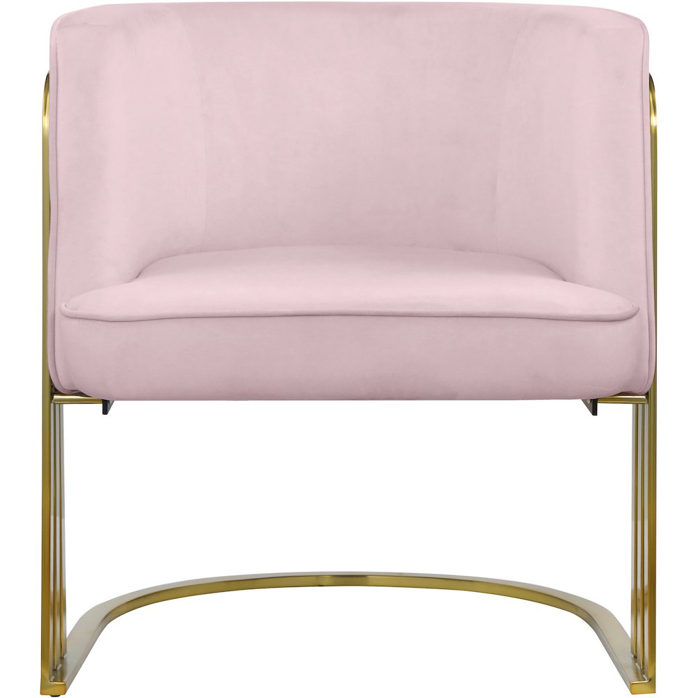 Rays Pink Velvet Accent Chair