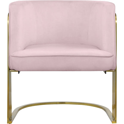 Rays Pink Velvet Accent Chair