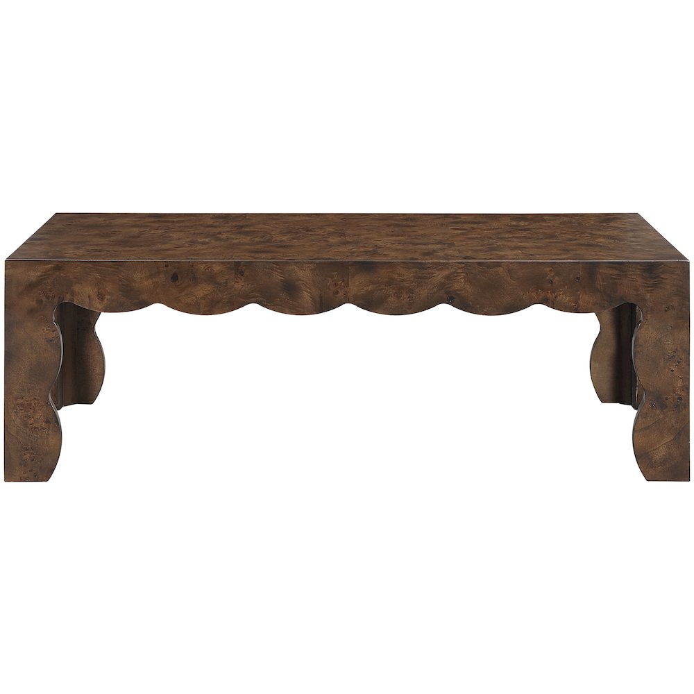 Vassa Brown Burl Veneer Coffee Table