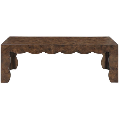 Vassa Brown Burl Veneer Coffee Table