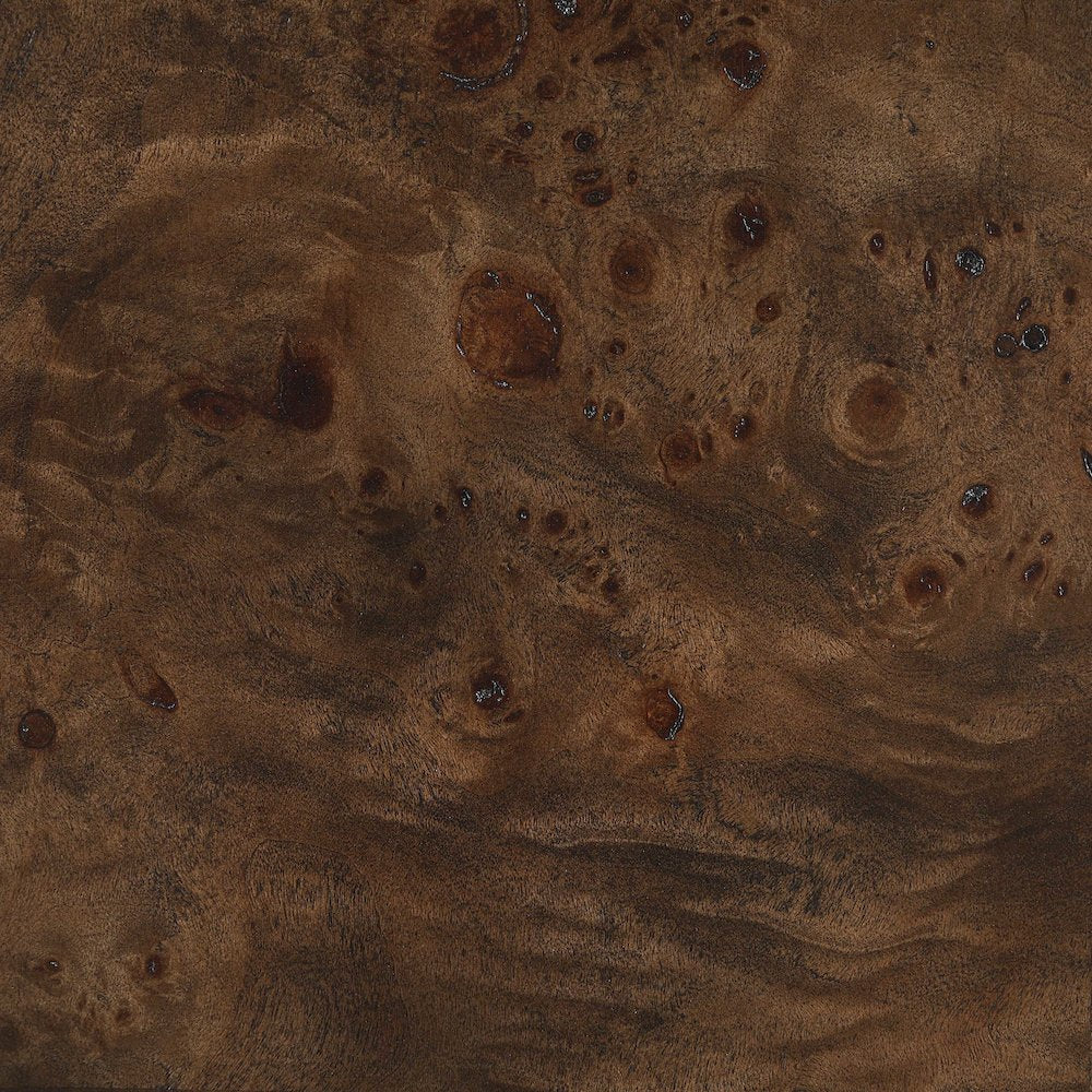 Vassa Brown Burl Veneer End Table